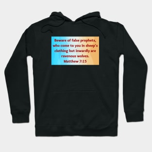 Bible Verse Matthew 7:15 Hoodie